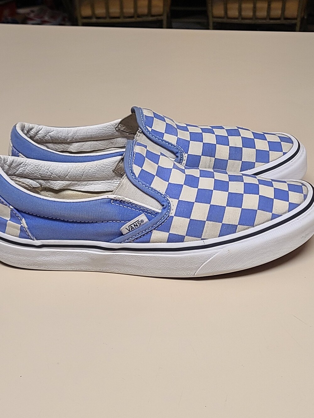 Vans Classic slip on checkerboard casual low top skateboard sneakers size 8 1/2 - Picture 7 of 9